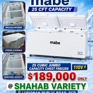Mabe 25 CFT Jumbo Chest Freezer
